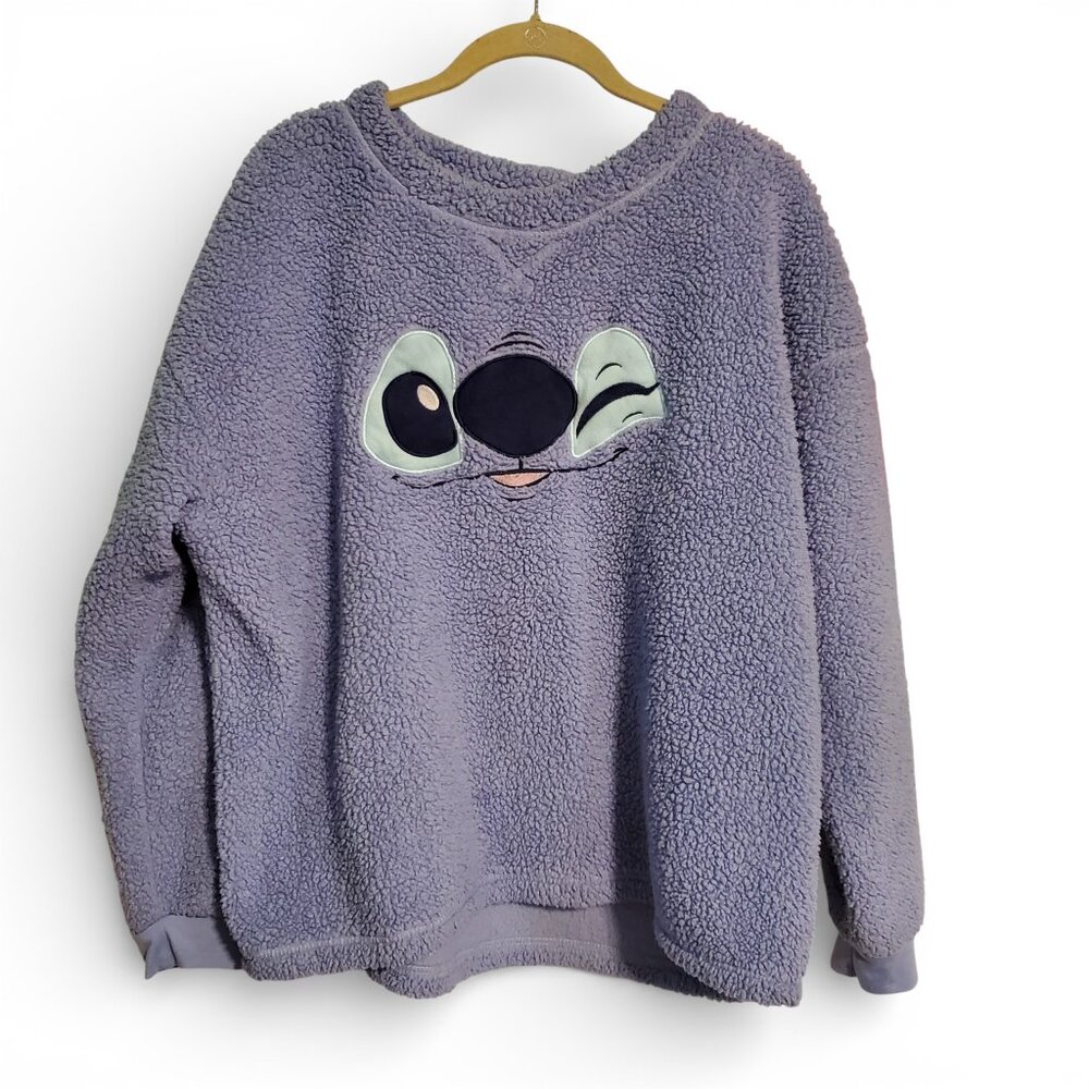Lilo and Stitch Stich Fleece Crwe Neck Sweatshirt Women's Size XL